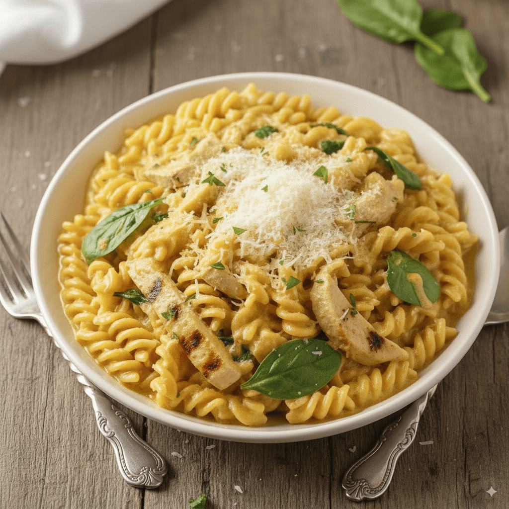 White Sauce Chicken Pasta